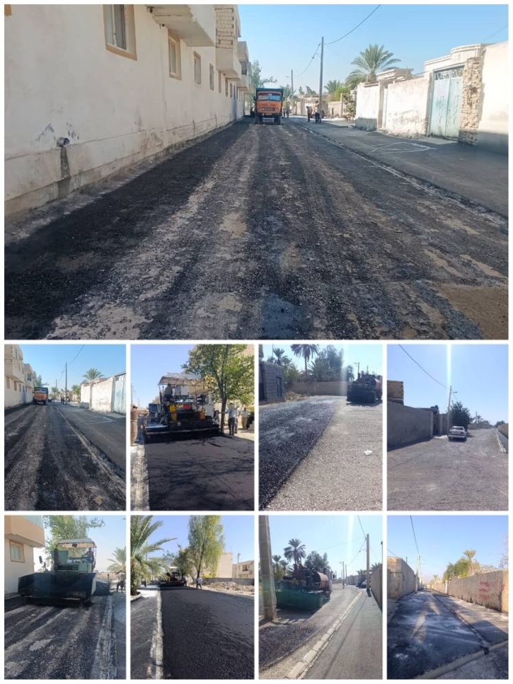 گزارش تصویری از ادامه اجرای طرح نهضت آسفالت کوچه ها و معابر سطح شهر آبان ماه ۱۴۰۴ شمسی