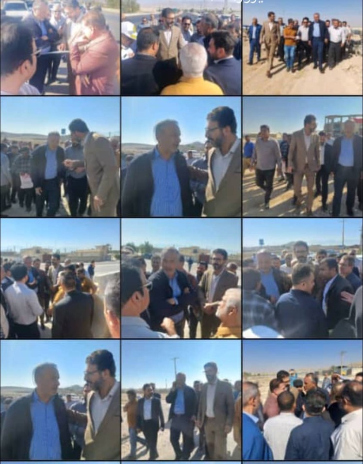  بازدید دکتر رضایی ریاست محترم کمسیون عمرانی مجلس و نماینده محترم شهرستانهای جهرم و خفر و مهندس امیری مدیر کل محترم راهداری و حمل نقل جاده ای و دکتر مطهر نیا فرماندار محترم ویژه شهرستان جهرم و هیئت همراه از پروژه های در حال احداث شهرداری قطب آباد