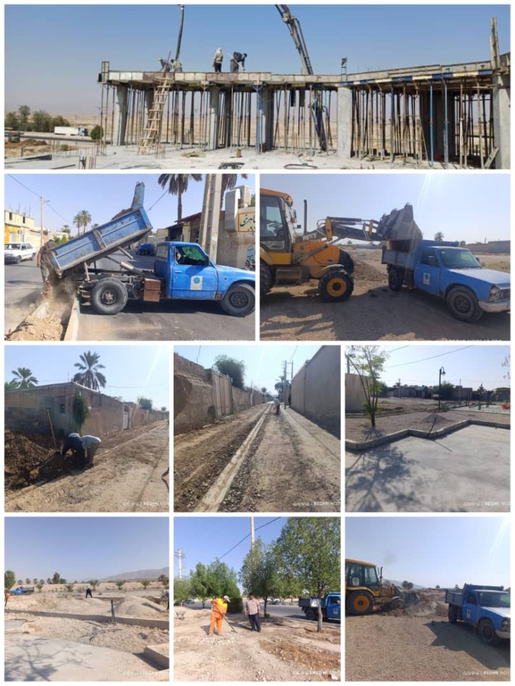 گزارش تصویری از ادامه اجرای پروژه های عمرانی و خدماتی شهرداری قطب آباد امروز 30 شهریور 1404 شمسی.