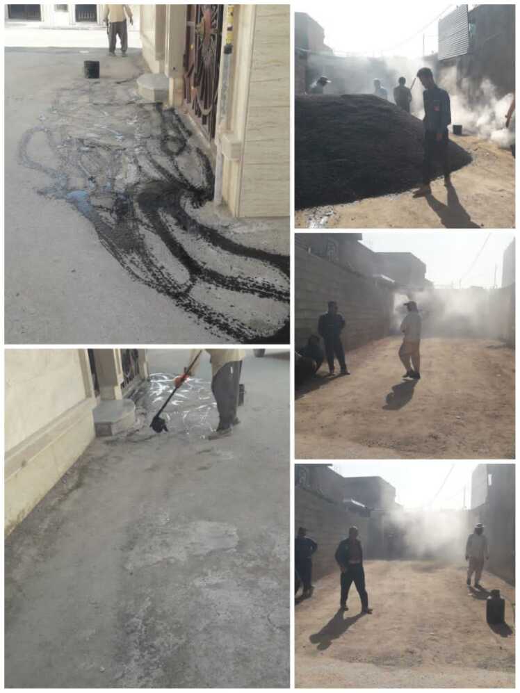 گزارش تصویری از ادامه لکه گیری و ترمیم آسفالت معابر شهری بهمن ماه ۱۴۰۴ شمسی. 