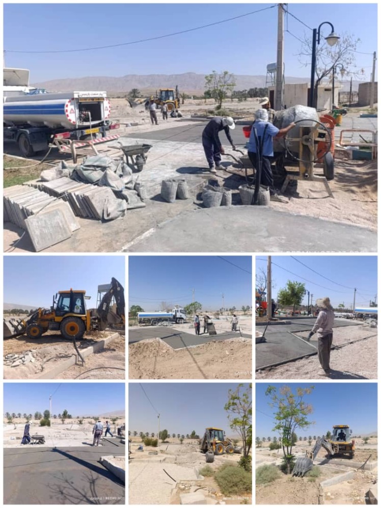 *قطب آباد بزرگ شهر مهر ، گزارش تصویری از ادامه بهسازی پارک لاله واقع در خیابان شهدا