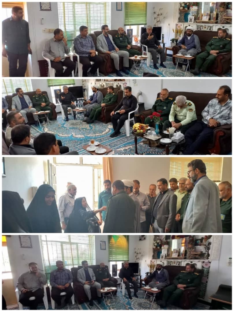 دیدار صمیمانه شهردار محترم قطب آباد به اتفاق سایر مسئولین و روسای ادارات بخش با خانواده محترم شهدا