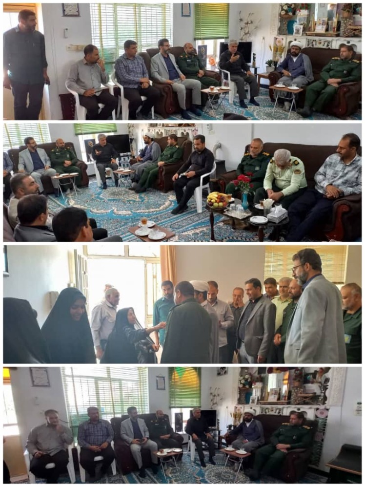 دیدار صمیمانه شهردار محترم قطب آباد به اتفاق سایر مسئولین و روسای ادارات بخش با خانواده محترم شهدا