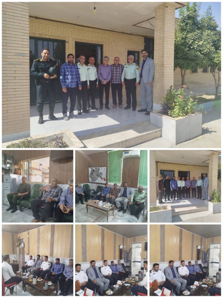 دیدار صمیمانه مهندس حاجتی نیا شهردار قطب آباد و مجید رضایی عضو شورای اسلامی و کارکنان شهرداری با فرماندهان محترم حوزه انتظامی کردیان و پلیس راه جهرم -قطب آباد - شیراز به مناسبت هفته نیروی انتظامی 13 مهرماه 1404