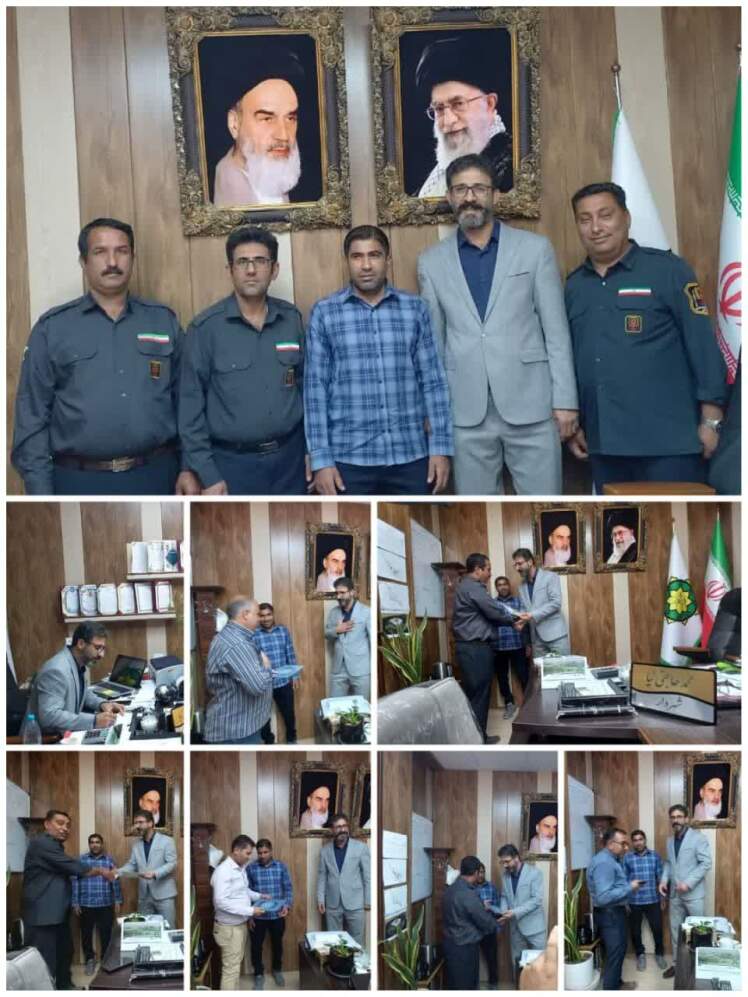برگزاری مراسم تقدیر از پرسنل ایثارگر شهرداری و پرسنل آتش نشانی شهرداری داری قطب آباد امروز 8 مهرماه