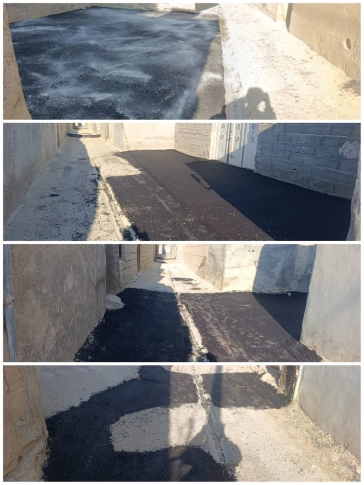  ادامه لکه گیری و ترمیم آسفالت کوچه ها و معابر سطح شهر امروز 15 آذرماه 1404 شمسی