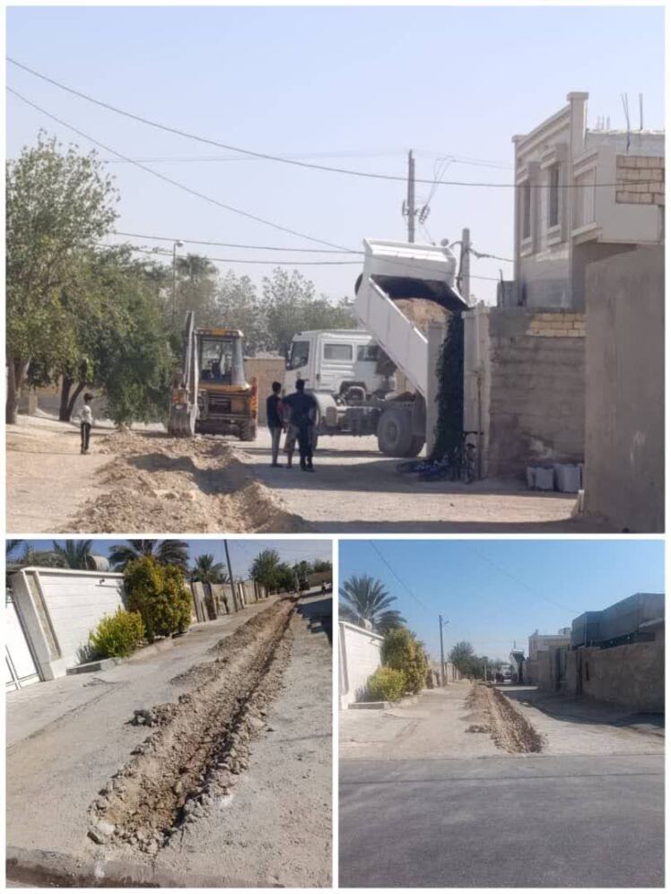  ادامه جدول گذاری و اجرای کانیوا معابر سطح شهر جهت زیرسازی و آسفالت 