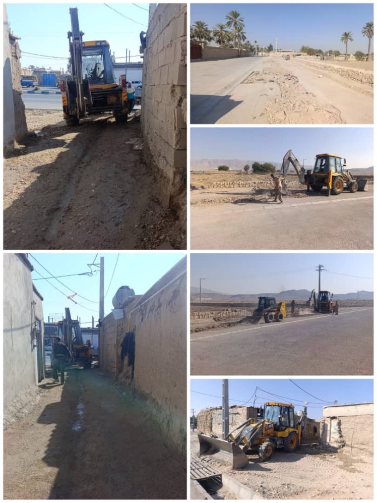  گزارش تصویری از ادامه لکه گیری و ترمیم آسفالت کوچه ها و معابر سطح شهر