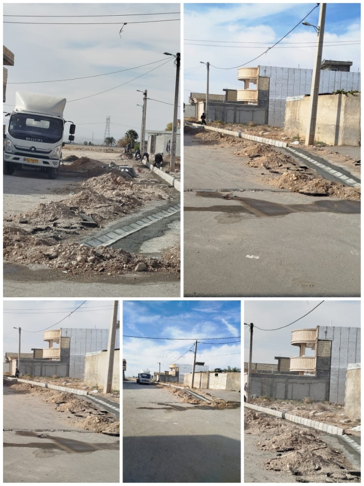 اجرای جدول گذاری انتهای خیابان هدایت 