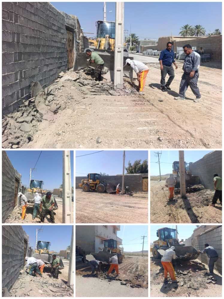 آماده سازی خیابان هجرت جهت بهسازی آن با تلاش کارگران خدوم شهرداری در راستای باز آفرینی بافت فرسوده شهری توسط بنیاد مسکن انقلاب اسلامی به روایت تصویر 