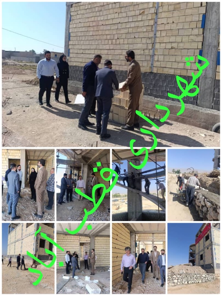 پیگیری ادامه اجرای پروژه تکمیل ساختمان اداری آتش نشانی شهرداری قطب آباد با انجام تفاهم نامه با سازمان همیاری شهرداری های استان فارس با حضور کارشناسان این سازمان در محل اجرای پروژه