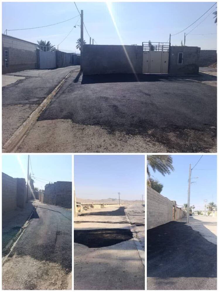 ادامه اجرای طرح لکه گیری و ترمیم آسفالت کوچه ها و معابر سطح شهر