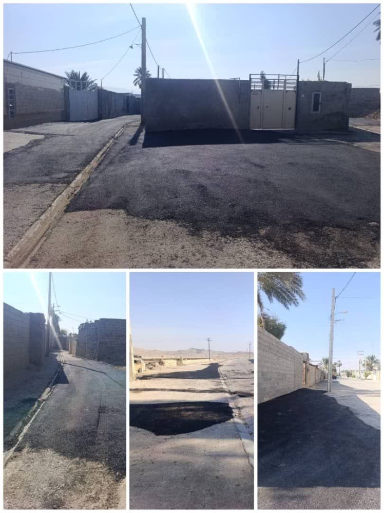 ادامه اجرای طرح لکه گیری و ترمیم آسفالت کوچه ها و معابر سطح شهر